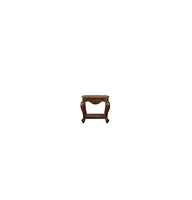 Solid Hardwood Square End Table with Bottom Display Shelf