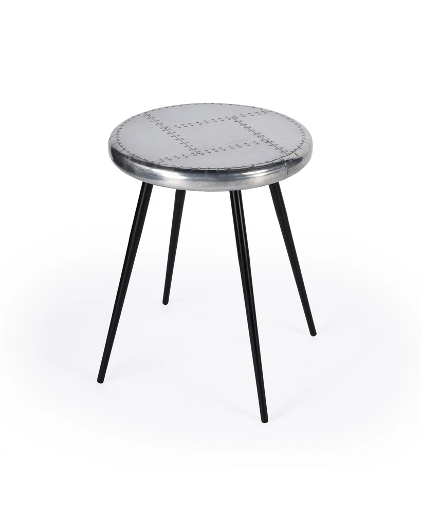 23" Silver Round End Table