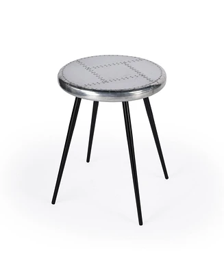 23" Silver Round End Table