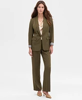 Tahari Asl Women's Brushed Woven Shawl-Collar Jacket