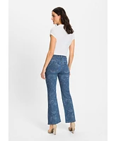 Olsen Women's Mona Fit Paisley Motif Jean