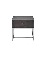 Contemporary End Table with Storage Drawer – Engineered Wood Build