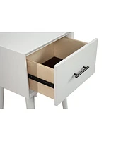 Wood End Table with Drawer – Space-Saving Side Table for Home Decor