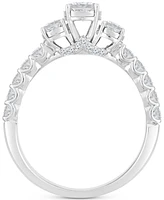 TruMiracle Diamond Engagement Ring (1 ct. t.w.) in 14k White Gold