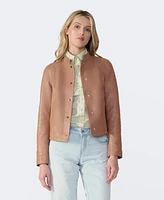 Furniq Uk Women's Leather Bomber Jacket, Created for Macy s