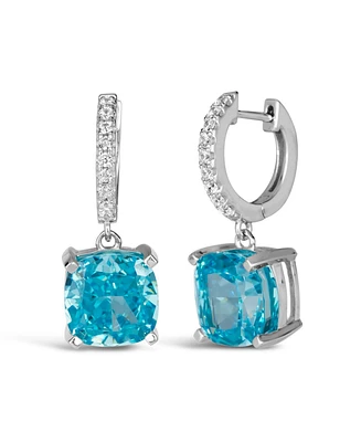 Anna Zuckerman Bauble Drop 4 Carat Cushion Earrings
