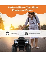 12V Kids Electric 4-Wheeler Atv with 2 Speeds and Led Lights