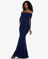 B Darlin Juniors' Embellished Off-The-Shoulder Gown