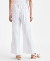 Style & Co Women's Cotton Eyelet Pull-On Wide-Leg Pants, Exclusively at Macy's