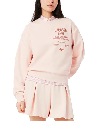 Lacoste Usa Women's Oversized Crewneck Sweatshirt