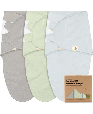KeaBabies 3pk Soothe Wren Swaddle Sleep Sacks, Newborn Swaddles Wrap 0-3 Months, Soft Baby Wearable Blanket