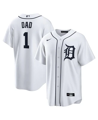 Nike Men's White Detroit Tigers 1 Dad Home Replica Jersey