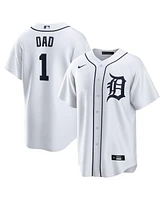 Nike Men's White Detroit Tigers 1 Dad Home Replica Jersey