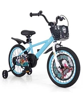 18 Inch Kids Bike With Adjustable Handlebar Saddle For 4 8 Years Old