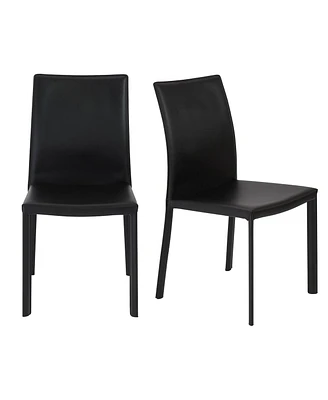Set of 2 Dining Side Chairs with Padded Seats