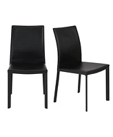 Set of 2 Dining Side Chairs with Padded Seats