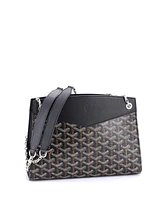 Pre-Owned Goyard Pm Structured Rouette Chain Shoulder Bag Coated Canvas