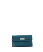 Pre-Owned Hermes Long Kelly Wallet Chevre Mysore