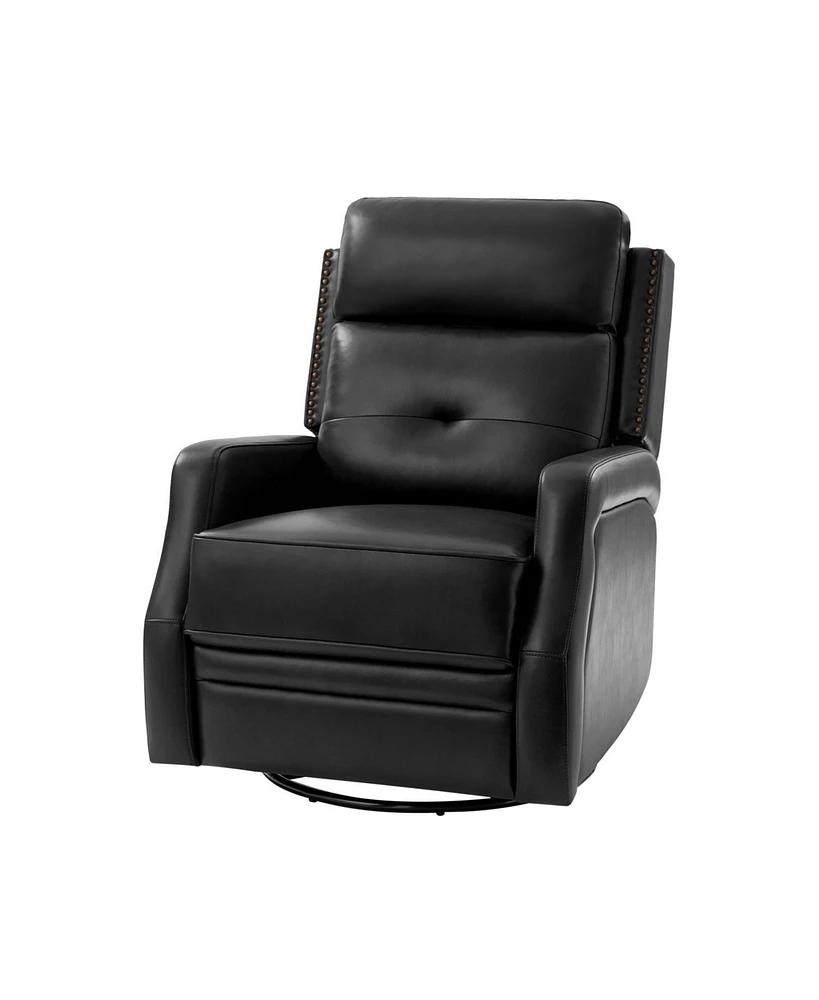Rosa Genuine Leather Swivel Rocker Power Recliner with Usb Port