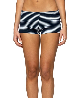 Edikted Women's Reagan Striped Ribbed Micro Shorts