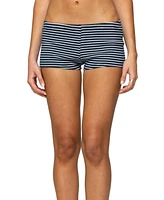 Edikted Women's Reagan Striped Ribbed Micro Shorts