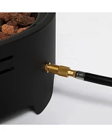 15 Inch Propane Tabletop Fire Pit with Lid as Lockable Handle for Portable Camping