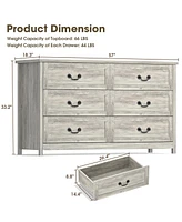 6 Drawer Dresser Chest of Drawers