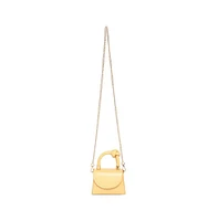 Women's Solid Yellow Handbag With A Flap