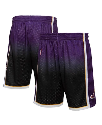 Mitchell & Ness Men's Purple/Black Los Angeles Lakers 2009/10 Hardwood Classics Fadeaway Reload 3.0 Swingman Shorts