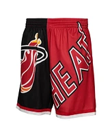 Mitchell & Ness Men's Black Miami Heat Big Face 5.0 Fashion Shorts