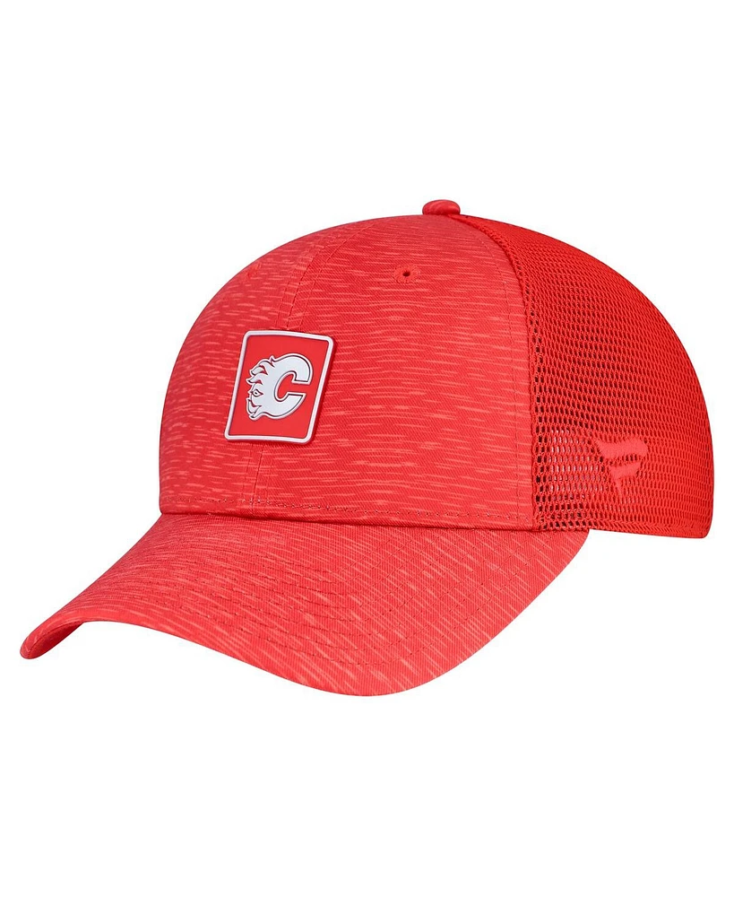 Fanatics Women's Red Calgary Flames Authentic Pro Adjustable Trucker Hat