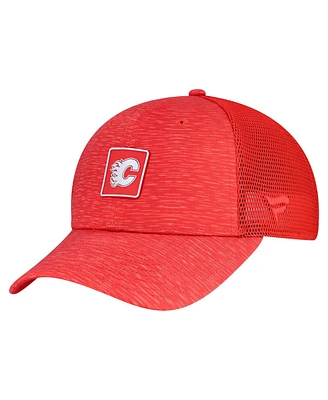 Fanatics Women's Red Calgary Flames Authentic Pro Adjustable Trucker Hat