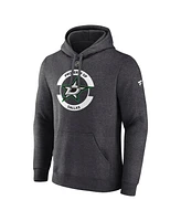 Fanatics Men's Heather Charcoal Dallas Stars Secondary Logo Pullover Hoodie