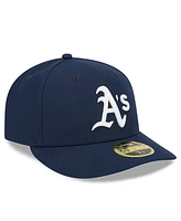 Men's New Era Navy Oakland Athletics Oceanside Low Profile 59FIFTY Fitted Hat