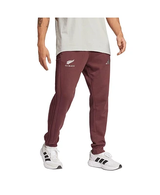 Adidas Men's Maroon New Zealand Rugby All Blacks Pants