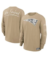 Nike Men's Tan New England Patriots Essential Statement Max90 Long Sleeve T-Shirt