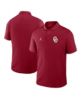 Jordan Men's Crimson Oklahoma Sooners Primetime Victory Primary Logo Performance Polo Shirt