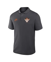 Nike Men's Anthracite Texas Longhorns Primetime Victory Legacy Vault Logo Performance Polo Shirt