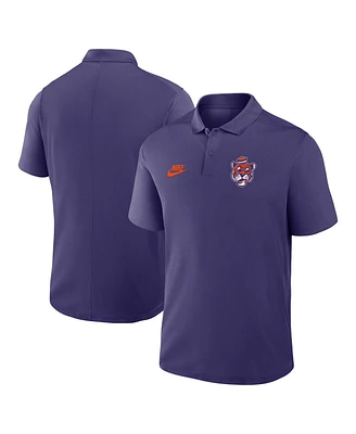 Nike Men's Purple Clemson Tigers Primetime Victory Legacy Vault Logo Performance Polo Shirt