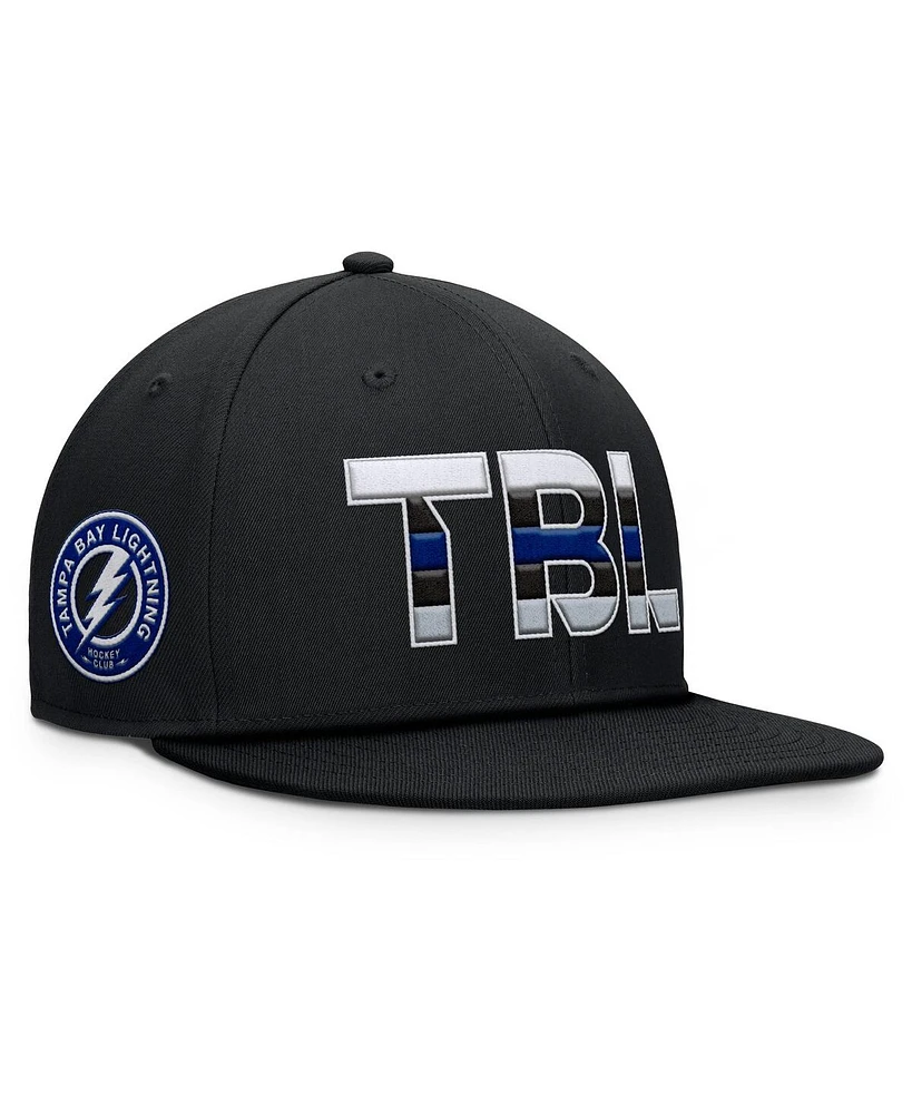 Fanatics Men's Black Tampa Bay Lightning Authentic Pro Alternate Jersey Snapback Hat