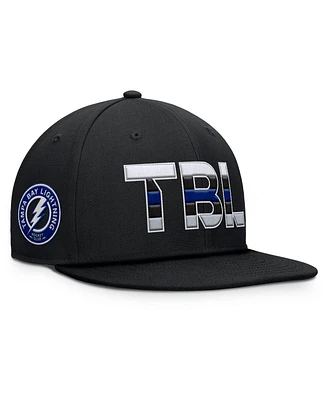 Fanatics Men's Black Tampa Bay Lightning Authentic Pro Alternate Jersey Snapback Hat