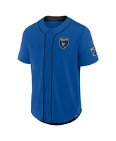 Fanatics Men's Blue San Jose Earthquakes Injury Time Baseball Jersey