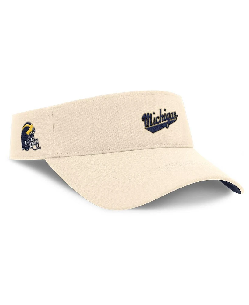 Jordan Men's Natural Michigan Wolverines Primetime Ace Adjustable Visor