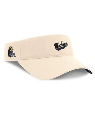 Jordan Men's Natural Michigan Wolverines Primetime Ace Adjustable Visor