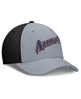 Nike Men's Gray/Black Arizona Diamondbacks Rise Swoosh Performance Flex Hat
