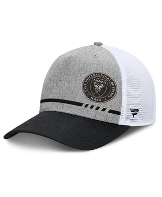 Fanatics Men's Heather Gray Inter Miami Cf Low Block Trucker Adjustable Hat