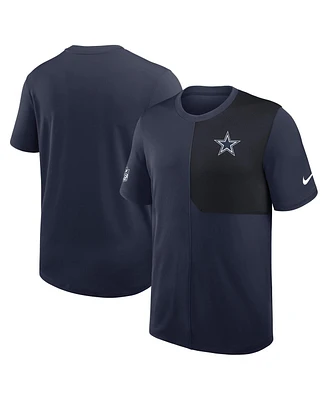 Nike Men's Navy Dallas Cowboys Sideline Uv Performance Coach Shirt