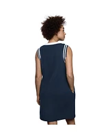 Starter Women's Navy New York Yankees Fast Track Sneaker V-Neck Dress