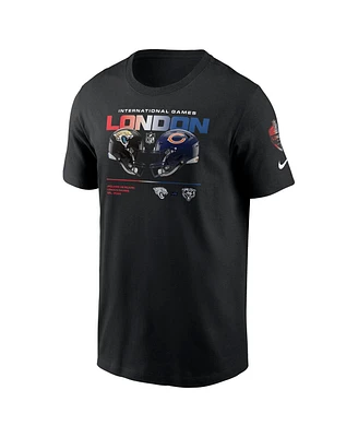 Nike Men's Black Jacksonville Jaguars vs. Chicago Bears International Games London 2024 T-Shirt