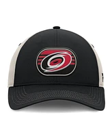 Fanatics Men's Black/Gray Carolina Hurricanes 2025 Stanley Cup Playoffs Locker Room Trucker Adjustable Hat
